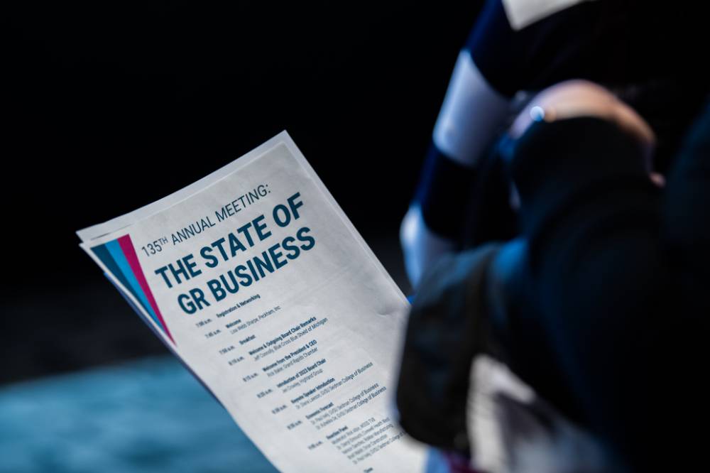 Agenda of the 135th The State of Grand Rapids Business Economic Forecast Event